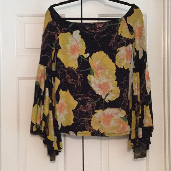 Free People We the Free Bird of Paradise Floral Top - Picture 3 of 7